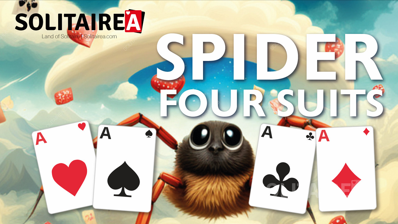 Hrajte Spider Solitaire 4 barvy vyhovují hře pro zkušené hráče